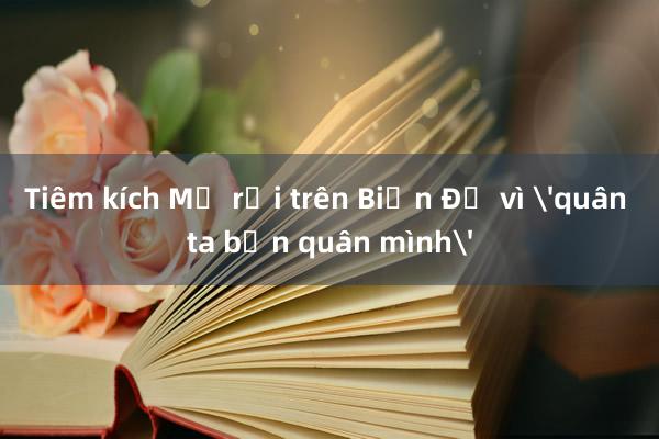 Tiêm kích Mỹ rơi trên Biển Đỏ vì 'quân ta bắn quân mình'