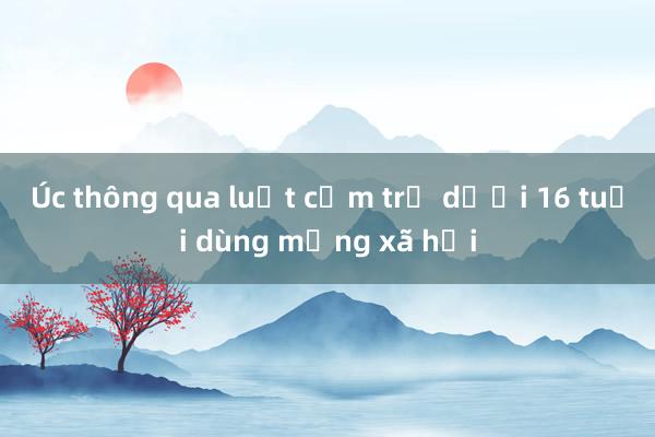 Úc thông qua luật cấm trẻ dưới 16 tuổi dùng mạng xã hội